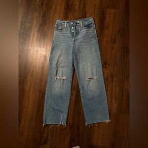 LEVI Ribcage Straight Ankle Jean size 25